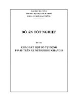 đồ án tốt nghiệp Khảo sát hộp số tự động f4a4b trên xe MITSUBISHI GRANDIS