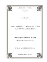 Nâng cao năng lực cạnh tranh của nhà sách Phương Nam, Nha Trang