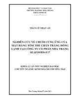 Nghiên cứu về chuỗi cung ứng của mặt hàng tôm thẻ chân trắng đông lạnh tại Công ty cổ phần Nha Trang sefoods - F17