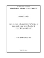 Mối quan hệ giữa hợp tác và đấu tranh trong hội nhập kinh tế quốc tế của Việt Nam hiện nay