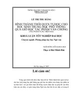 KHÓA LUẬN  HÌNH THÀNH THÓI QUEN TỰ HỌC CHO HỌC SINH TRUNG HỌC PHỔ THÔNG QUA GIỜ HỌC TÁC PHẨM VĂN CHƯƠNG