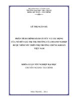 Phân tích chính sách cổ tức và tác động của nó đến giá trị thị trường của doanh nghiệp được niêm yết trên thị trường chứng khoán Việt Nam