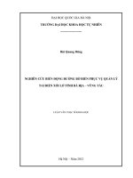 Nghiên cứu biến động đường bờ biển phục vụ quản lý tai biến xói lở tỉnh Bà Rịa - Vũng Tàu