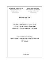 Phương pháp định giá công nghệ trong chuyển giao công nghệ sản xuất công nghiệp tại Việt Nam