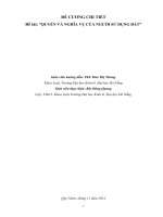 Đề tài Quyền và nghĩa vụ  người sử dụng đất