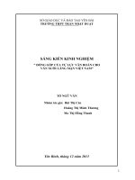 Đóng góp của tự lực văn đoàn cho văn xuôi lãng mạn việt nam