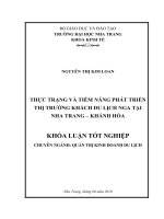 Thực trạng và tiềm năng phát triển thị trường khách du lịch Nga tại Nha Trang - Khánh Hòa