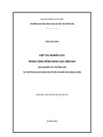 ợp tác nghiên cứu trong cộng đồng khoa học hiện nay   qua nghiên cứu trường hợp tại trường Đại học Khoa học xã hội và nhân văn, ĐHQG Hà Nội