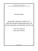 Nhận thức, thái độ và hành vi của sinh viên trường Đại học Hồng Đức với phương pháp học tập theo học chế tín chỉ  1.PDF