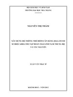 Xây dựng hệ thống thẻ điểm cân bằng (Balanced scorecard) cho Tập đoàn Mai Linh Nam Trung Bộ và Tây Nguyên