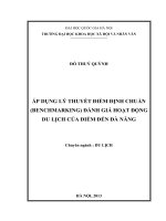 Áp dụng lý thuyết điểm định chuẩn (benchmarking) đánh giá hoạt động du lịch của điểm đến Đà Nẵng