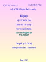 slide thuyết trình  Toán 4 Diện tích hình thoi