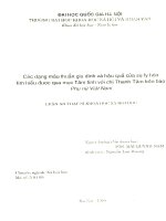 Các dạng mâu thuẫn gia đình và hậu quả của sự ly hôn tìm hiểu được qua mục tâm tình vơí chị Thanh Tâm trên Báo Phụ nữ Việt nam