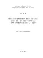 Thử nghiệm phân tích dữ liệu kinh tế - xã hội Việt Nam bằng thống kê toán học
