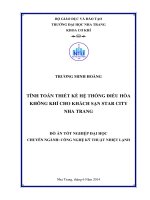 Tính toán thiết kế hệ thống điều hòa không khí cho khách sạn Star City Nha Trang