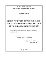 Lịch sử phát triển trầm tích Holocen khu vực cửa sông Tiền trong mối quan hệ với sự dao động mực nước biển