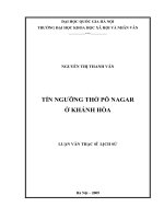 Tín ngưỡng thờ Pô Nagar ở Khánh Hòa