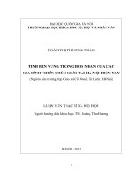 Tính bền vững trong hôn nhân của các gia đình Thiên Chúa giáo tại Hà Nội hiện nay (nghiên cứu trường hợp Giáo xứ Cổ Nhuế, Từ Liêm, Hà Nội
