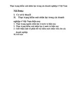 Thực trạng kiểm soát nhân lực trong các doanh nghiệp ở việt nam hiện nay