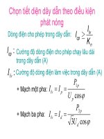 Chọn tiết diện dây dẫn theo điều kiện phát nóng