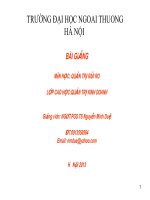 Bài giảng môn QUẢN TRỊ RỦI RO