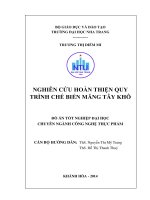 Nghiên cứu hoàn thiện quy trình chế biến măng tây khô