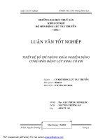 Thiết kế bố trí phòng khảo nghiệm động cơ bộ môn động lực khoa cơ khí