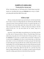 NGHIÊN cứu KHOA học NÂNG CAO CHẤT LƯỢNG DỊCH vụ KHÁCH HÀNG TRONG KINH DOANH