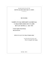 Nghiên cứu đặc trưng kiến tạo hiện đại và hoạt động động đất của đới đứt cây Mường La - Bắc Yên