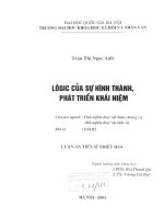 Logic của sự hình thành, phát triển khái niệm