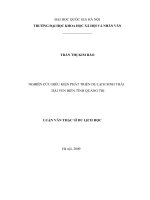 Nghiên cứu điều kiện phát triển du lịch sinh thái dải ven biển tỉnh Quảng Trị