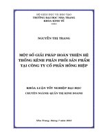 Một số giải pháp hoàn thiện hệ thống kênh phân phối sản phẩm tại Công ty cổ phần Hồng Hiệp