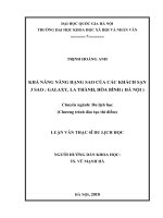 Khả năng nâng hạng sao của các khách sạn 3 sao Galaxy, La Thành, Hòa Bình (Hà Nội