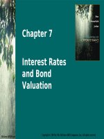 Chapter 7 interest rates and bond valuation