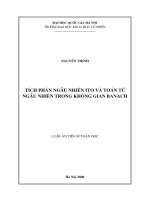 Tích phân ngẫu nhiên ITO và toán tử ngẫu nhiên trong không gian Banach