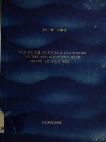 Tối ưu hệ động lực phi tuyến và bài toán chuyển tiếp trong lò phản ứng