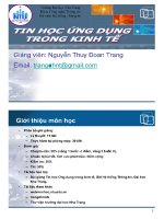 Tin học ứng dụng trong kinh tế