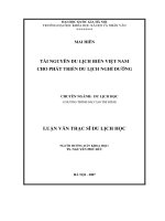 Tài nguyên du lịch biển Việt Nam cho phát triển du lịch nghỉ dưỡng