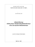 Về sự tồn tại sóng chạy trong mô hình rời rạc của các quần thể sinh học