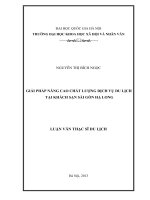 Giải pháp nâng cao chất lượng dịch vụ du lịch tại Khách sạn Sài Gòn Hạ Long