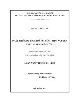 Phát triển du lịch Hồ Núi Cốc – Thái Nguyên theo hướng bền vững