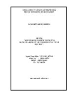 Một số kinh nghiệm trong ứng dụng của Định lý Vi-et cho phương trình bậc hai_SKKN toán THPT