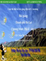 slide thuyết trình  Địa lí 4 Thành phố Đà Lạt