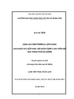 Đánh giá sản phẩm du lịch dành cho khách du lịch MICE tại khách sạn 5 sao trên địa bàn thành phố Đà Nẵng