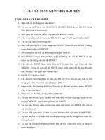 Hệ thống câu hỏi ôn tập môn kinh tế bảo hiểm