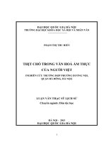 Thịt chó trong văn hóa ẩm thực của người Việt (nghiên cứu trường hợp phường Dương Nội, quận Hà Đông, Hà Nội