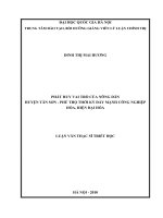 Phát huy vai trò của nông dân huyện Tây Sơn - Phú Thọ thời kỳ đẩy mạnh công nghiệp hóa, hiện đại hóa