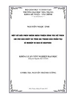 Một số giải pháp nhằm hoàn thiện công tác kế toán chi phí sản xuất và tính giá thành sản phẩm tại Xí nghiệp in bao bì KHATOCO
