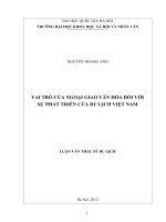 Vai trò của ngoại giao văn hóa đối với sự phát triển của du lịch Việt Nam