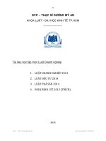 Tài liệu học tập môn Luật Doanh Nghiệp